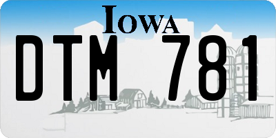 IA license plate DTM781