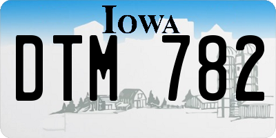 IA license plate DTM782