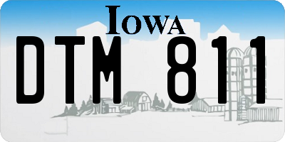 IA license plate DTM811