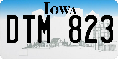 IA license plate DTM823