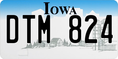 IA license plate DTM824