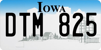 IA license plate DTM825