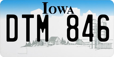 IA license plate DTM846