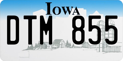 IA license plate DTM855