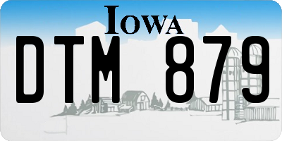 IA license plate DTM879