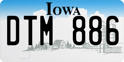 IA license plate DTM886