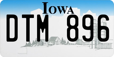 IA license plate DTM896