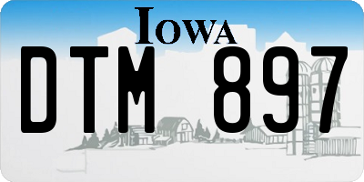 IA license plate DTM897