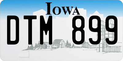 IA license plate DTM899