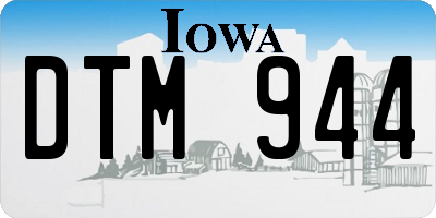 IA license plate DTM944