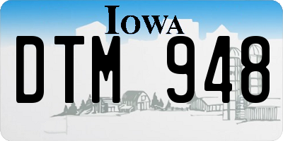 IA license plate DTM948