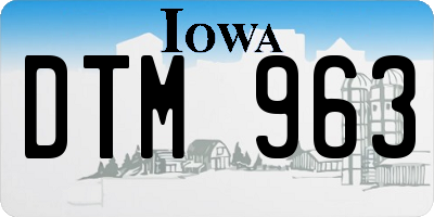 IA license plate DTM963