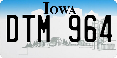 IA license plate DTM964