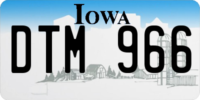 IA license plate DTM966