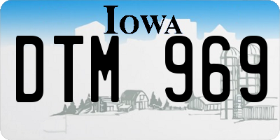 IA license plate DTM969