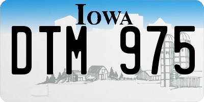 IA license plate DTM975