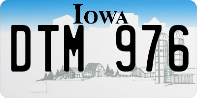 IA license plate DTM976