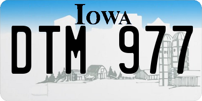 IA license plate DTM977