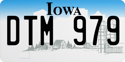 IA license plate DTM979