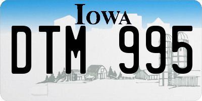 IA license plate DTM995