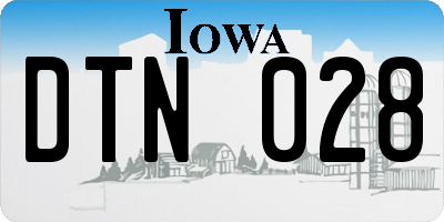 IA license plate DTN028