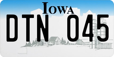 IA license plate DTN045