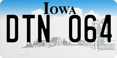 IA license plate DTN064