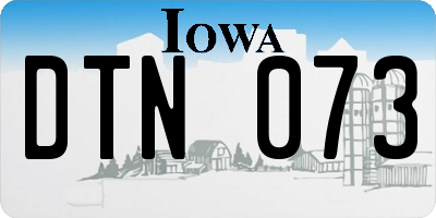 IA license plate DTN073