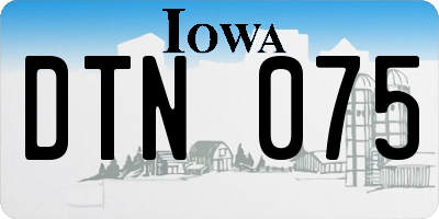 IA license plate DTN075
