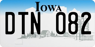 IA license plate DTN082