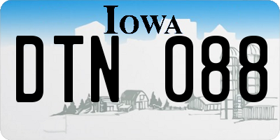 IA license plate DTN088