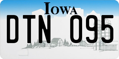 IA license plate DTN095