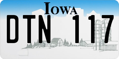 IA license plate DTN117