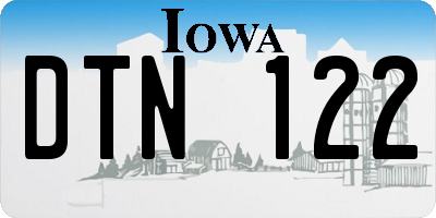 IA license plate DTN122