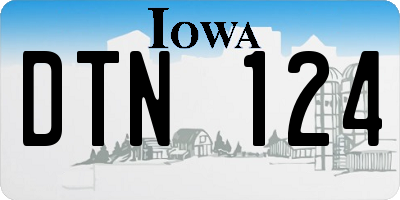 IA license plate DTN124