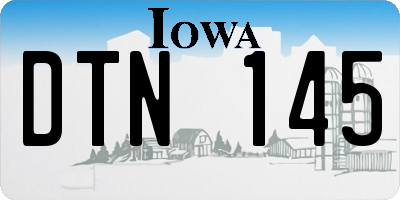 IA license plate DTN145