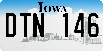IA license plate DTN146