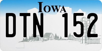 IA license plate DTN152