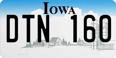 IA license plate DTN160