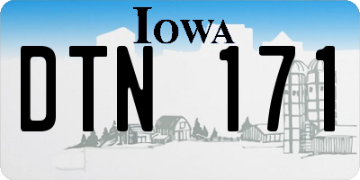 IA license plate DTN171