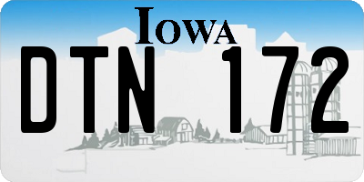 IA license plate DTN172