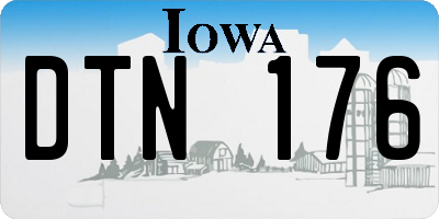 IA license plate DTN176