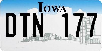 IA license plate DTN177