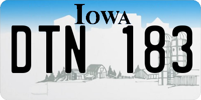 IA license plate DTN183
