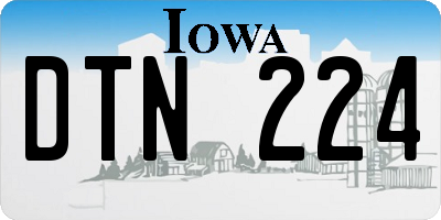 IA license plate DTN224