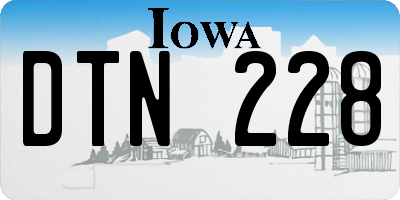 IA license plate DTN228