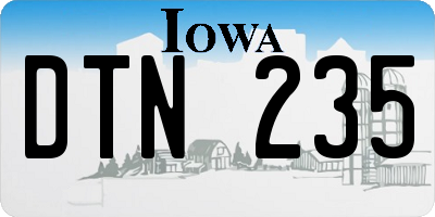 IA license plate DTN235