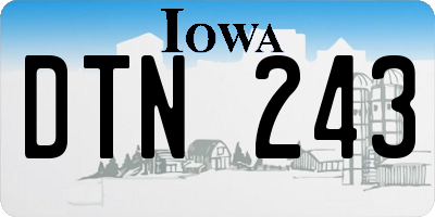 IA license plate DTN243