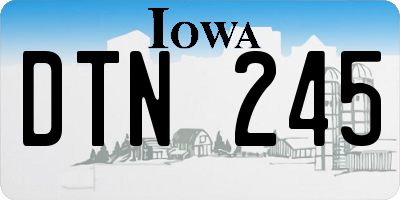 IA license plate DTN245