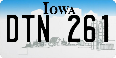IA license plate DTN261